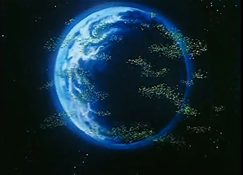 Planet scene from Robotech