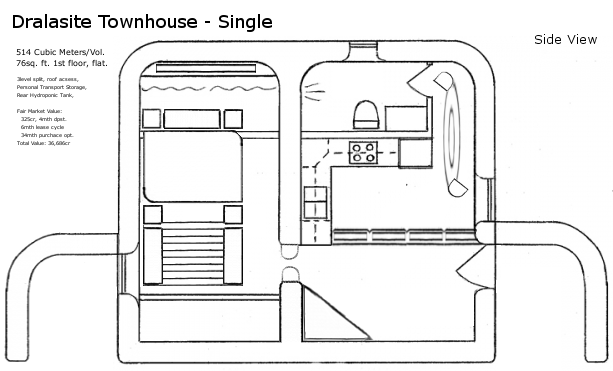 Dralasite Single-Townhouse sideview